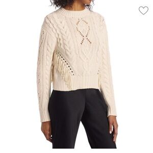 Vince wool fringe sweater NWOT